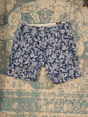 Polo by Ralph Lauren White Shorts with Navy Trim